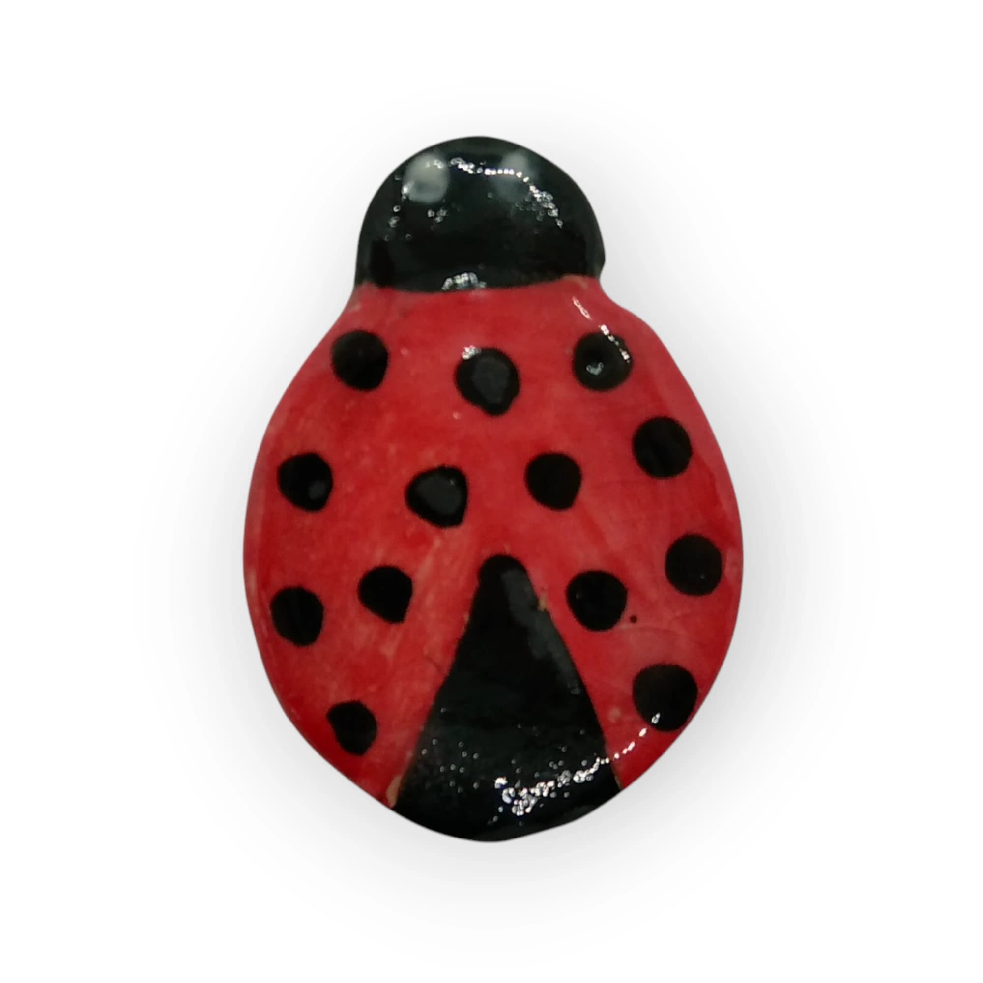 Glazed Ceramic Lady Bug Pink