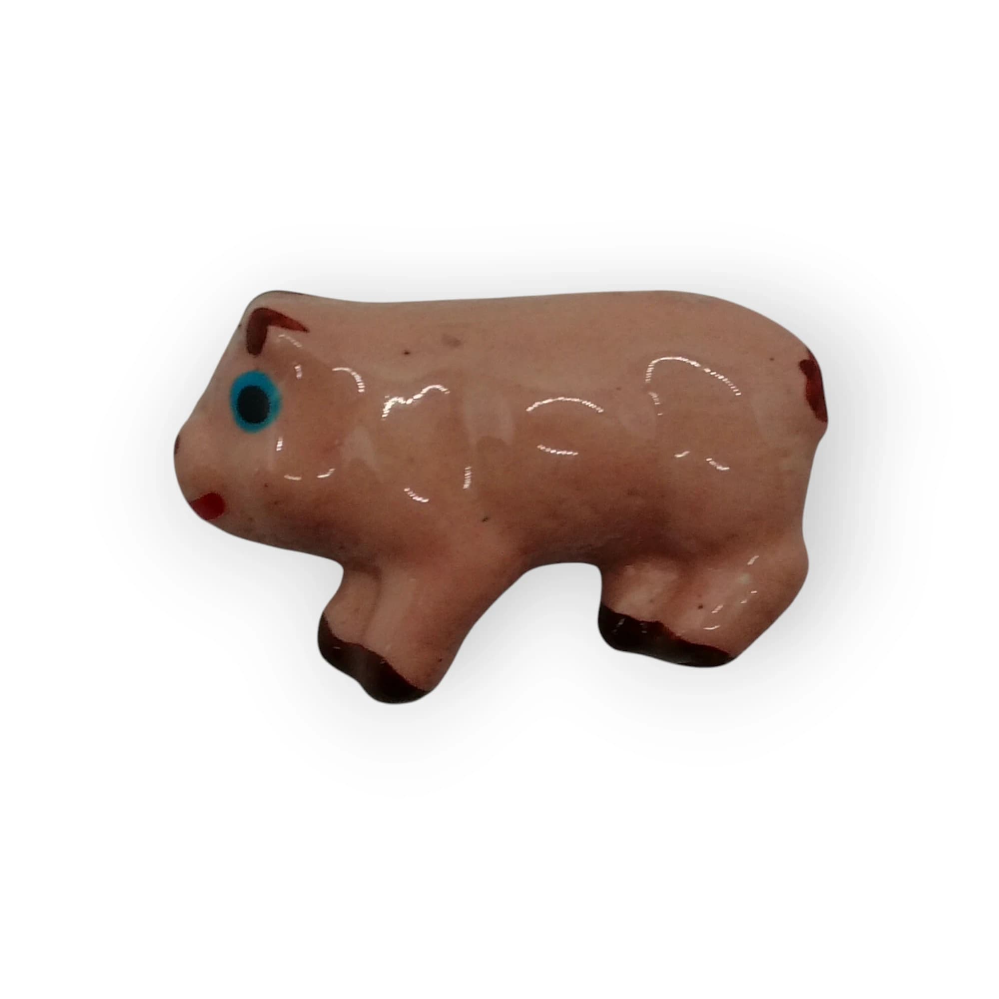 Glazed Ceramic Pig Tan
