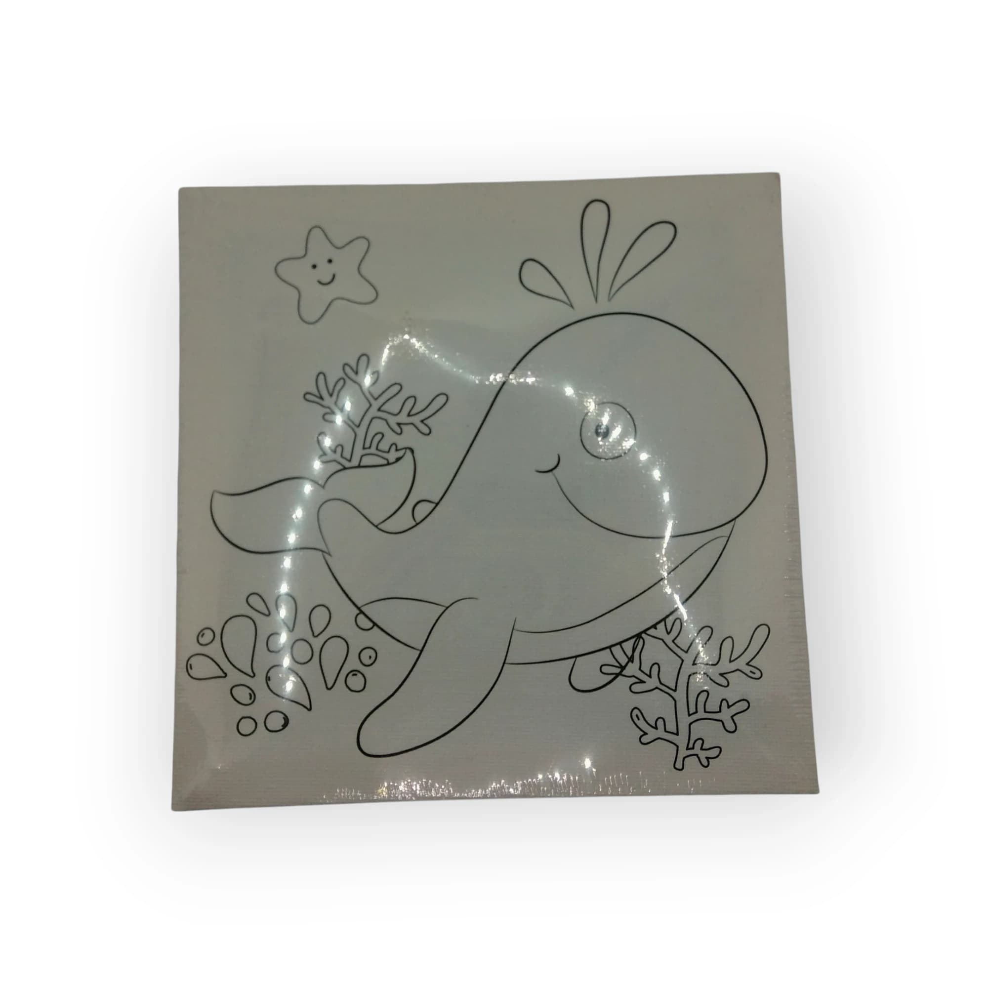 Canvas With Paint Whale