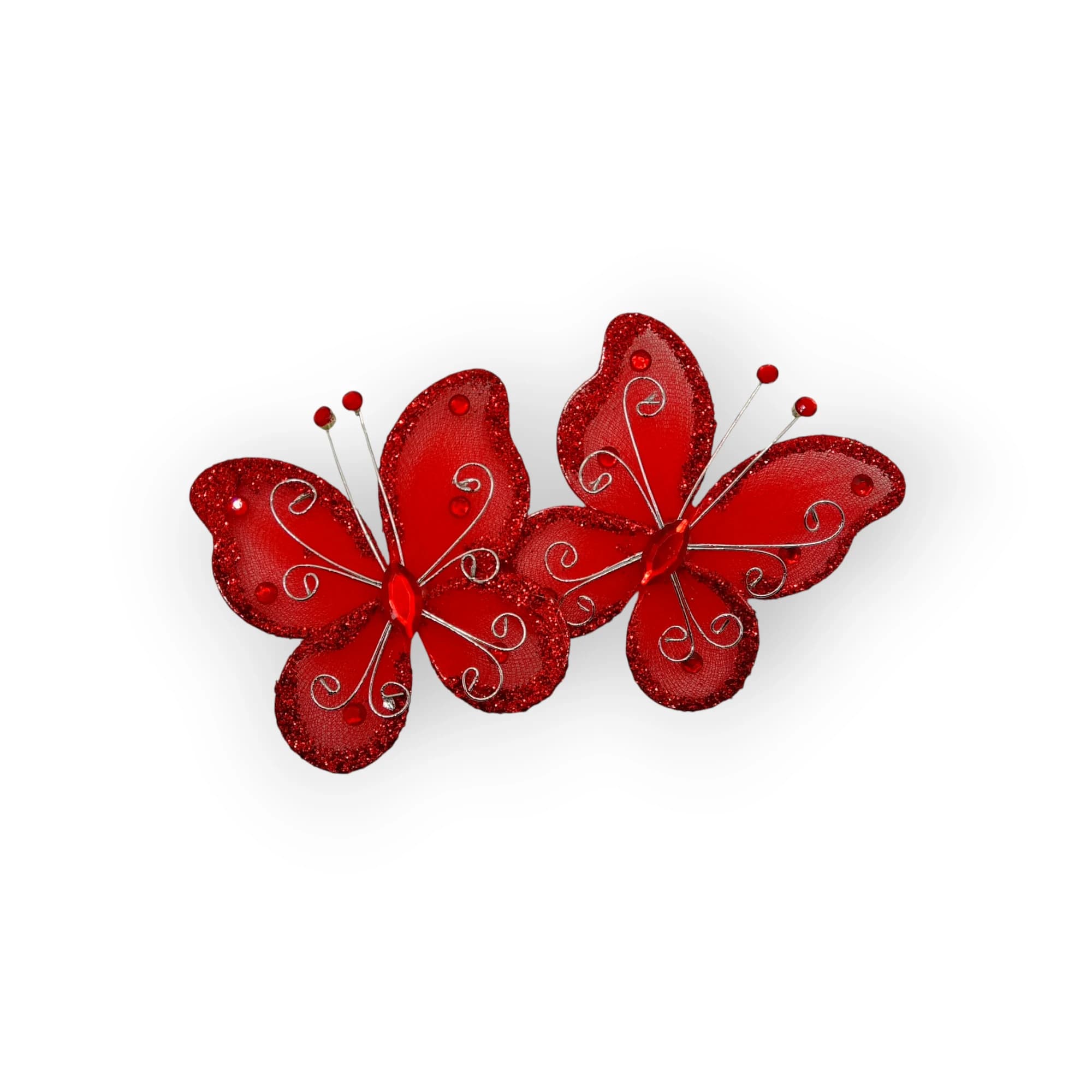 Glitter Butterfly Red