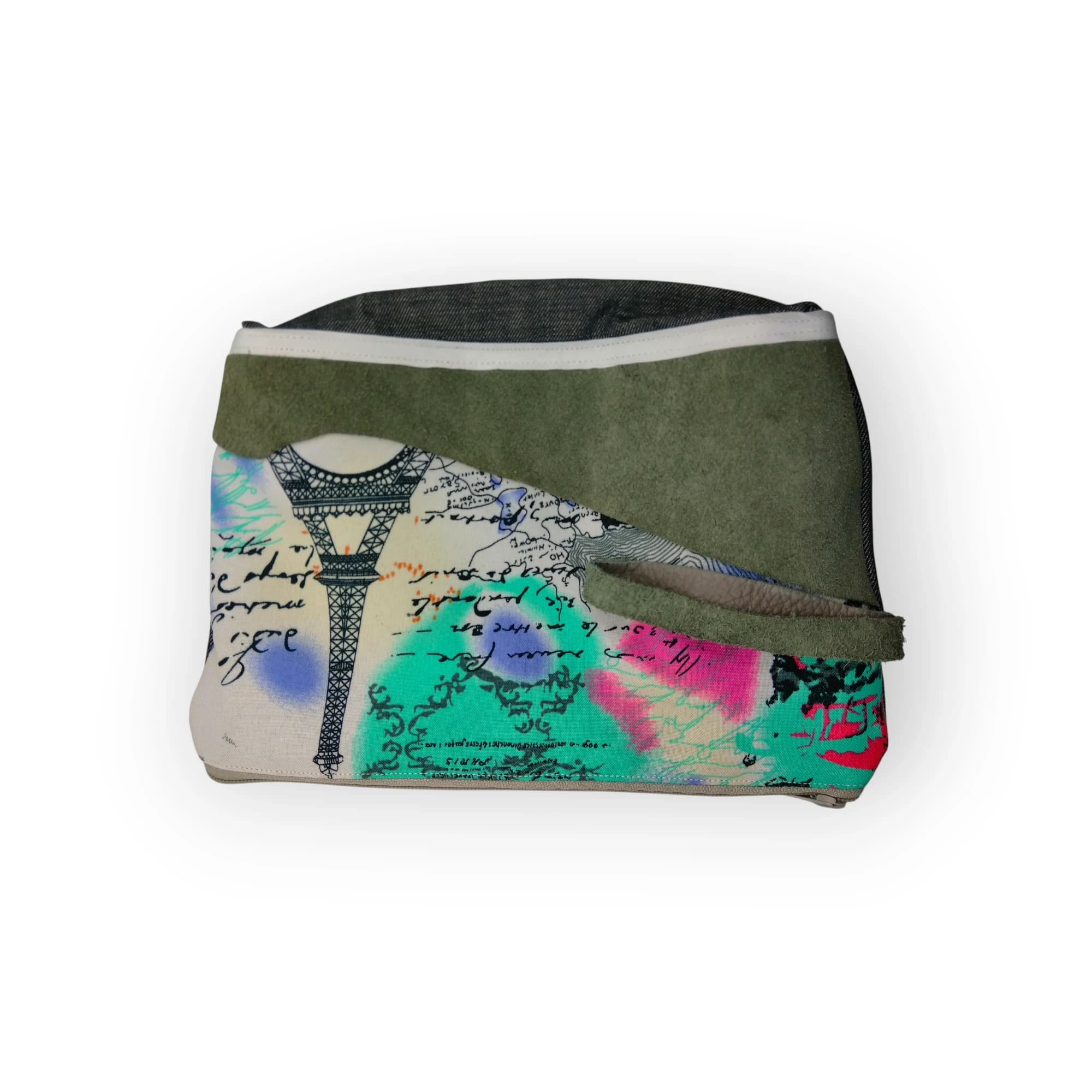 Pencil Bag With Leather Inserts
