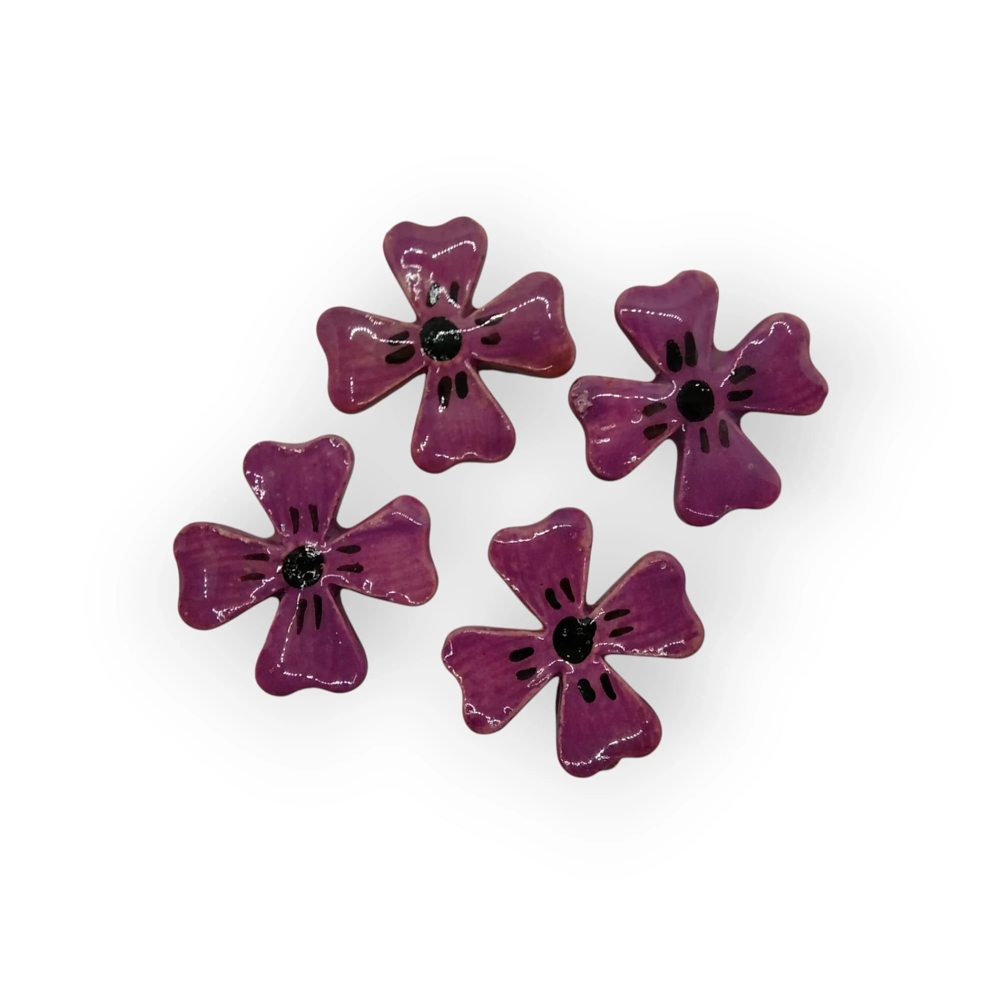 Ceramic Flowers - Purple