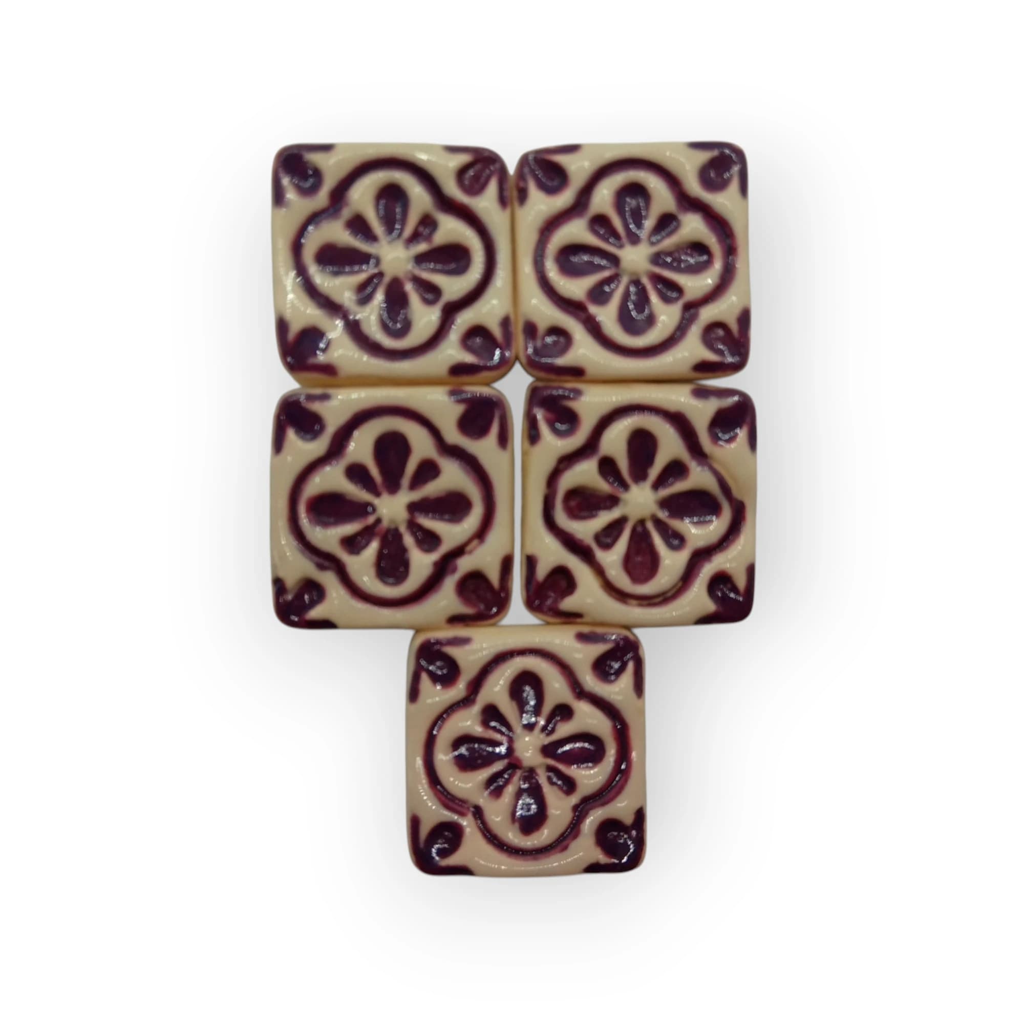 Ceramic Deco Tiles - Purple