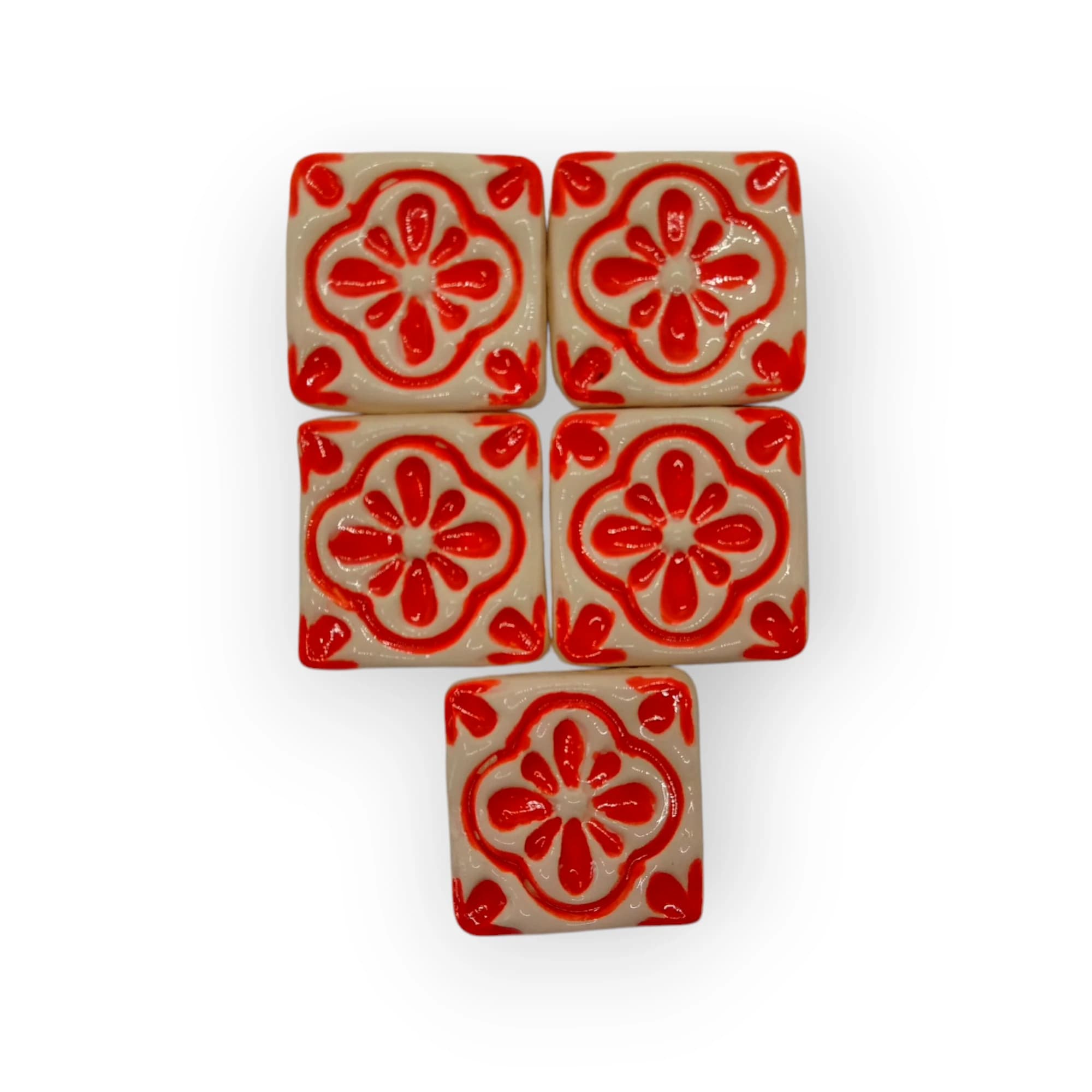 Ceramic Deco Tiles - Orange