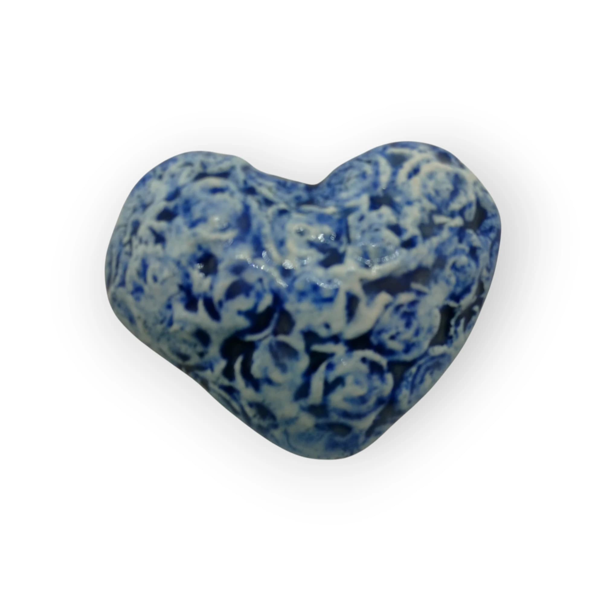 Glazed Ceramic Heart Blue